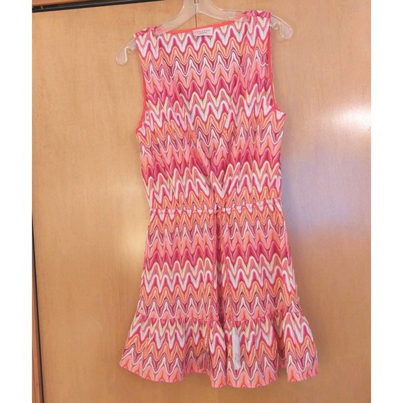 NEW! Calypso St. Barth Women's Emelia Dress Zig-Zag Pink Orange Sz S $295 - Picture 2 of 15